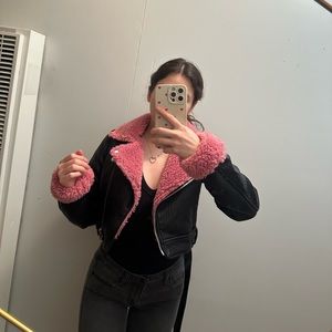 Dolls Kill Faux Fur Leather Jacket